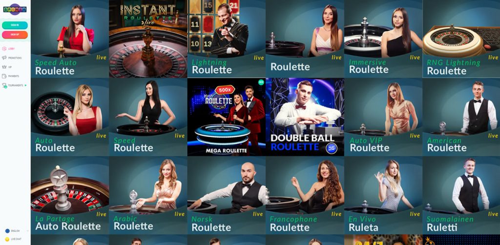 spinia roulette
